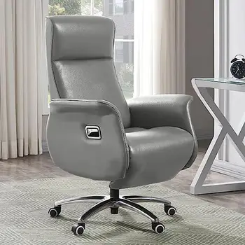 Офисное кресло Kinnls Aileen Со спинкой из натуральной кожи, полностью откидывающееся Офисное кресло с Подставкой для ног, Управленческие кресла