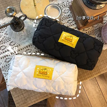 Перетекающий желтый сыр, сумка для карандашей большой емкости, сетка, красная сумка-подушка, милый японский пенал Ins для карандашей, чтобы получить посылку