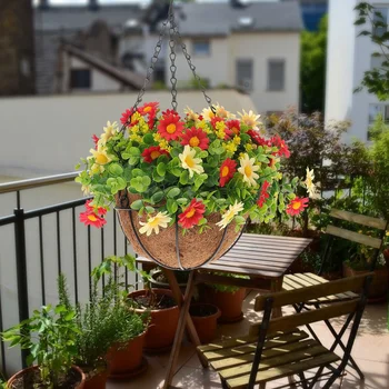 Подвесная Садовая Корзина для цветов в горшках, Уличный Плантатор, Металлические Плантаторы для комнатных растений на открытом воздухе