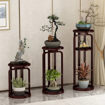 Подставка для растений в китайском стиле, Тип пола в гостиной, многослойная рама в горшках, Полки для крана для растений, Простая полка для хранения в помещении