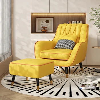 Подушки, современные стулья, диван для гостиной, подставка для ног, ленивые кресла для отдыха, Дизайнерский металлический одинарный Шильон, Индивидуальный скандинавский декор