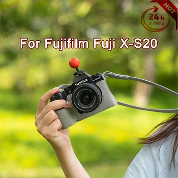 Полка для Fuji X-S20 XS20 Сумка для фотоаппарата Защитный Чехол Кожаный Чехол Базовые Аксессуары Чехол Для фотоаппарата X-S20 Плечевой ремень для фотоаппарата