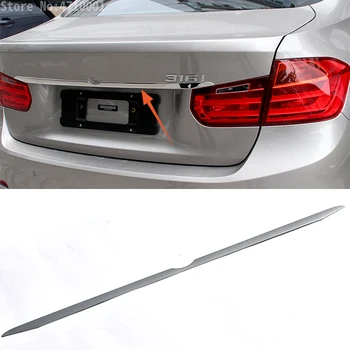 Полоски для украшения задней части хвоста автомобиля из нержавеющей стали, отделка ярким серебром для BMW 3 Серии F30 2013-19, Внешние аксессуары для авто