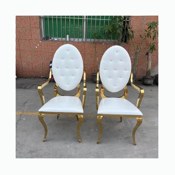 Популярные свадебные стулья из нержавеющей стали, королевский трон для жениха и невесты, диван-кресло