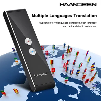 Портативный Интеллектуальный Языковой Переводчик Bluetooth Translator Машина Для Перевода в реальном времени Голосовые Переводчики для путешествий и встреч