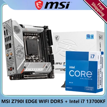 Процессор Intel i7 13700KF + MSI MPG Z790I EDGE WIFI DDR5 Z790 LGA 1700 Mini-ITX Компьютерная Игровая материнская плата для ПК Бесплатная Доставка