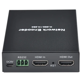 Прямая трансляция IPTV H.265 HEVC H.264 HD HDMI-Совместимый Записывающий сетевой видеокодер с поддержкой TF-карты
