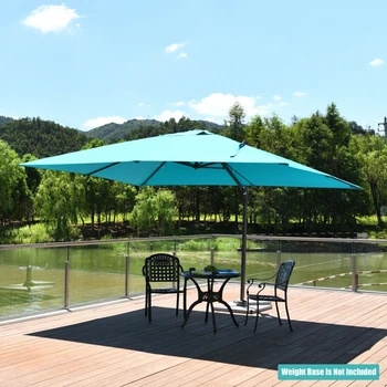 Прямоугольный консольный зонт размером 10 X 13 футов с функцией поворота на 360 ° Зонты для пляжной мебели во внутреннем дворике