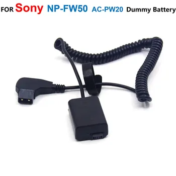 Разъем D-TAP DTaP для NP-FW50 с фиктивной батареей переменного тока-PW20 постоянного тока Для Sony A7R SLT A65 A77 A6000 A6300 A6500 A7000 NEX5 NEX6 NEX7 ZV-E10
