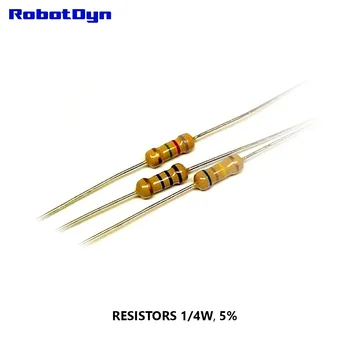 Резистор 10 Ом, 1/4 Вт, 5%, DIP (TH) (упаковка 100 шт.)