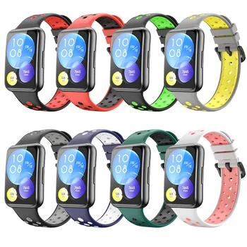 Ремешок для Huawei Watch FIT 2 Ремешок для умных часов correa, дышащий спортивный силиконовый браслет, аксессуары Huawei watch fit2