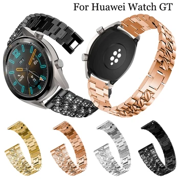 Ремешок из нержавеющей стали Для Huawei watch GT ремешок Для часов Xiaomi Huami Amazfit Stratos 2 2S браслет 22 мм Ремень браслет