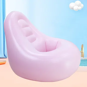 Розовый надувной Диван-стулья из ПВХ для отдыха в помещении и на открытом воздухе, Портативное Пляжное Кресло для кемпинга, кресло для бассейна с отверстиями, Надувной диван-шезлонг