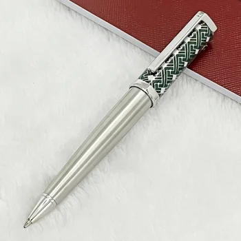 Роскошная шариковая ручка YAMALANG с восьмиугольным зеленым волнистым рисунком высокого качества в красной коробке в подарок