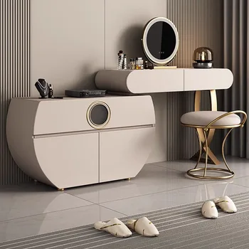 Роскошный туалетный столик для макияжа, Белое хранилище, современные органайзеры для хранения, Туалетный столик, роскошная мебель для дома в скандинавском стиле Penteadeira