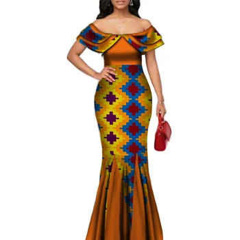 Свадебные платья в африканском стиле для женщин, большие размеры, длинное платье для вечеринки, Марокканская мусульманская африканская одежда, церковные одеяния с хлопковым принтом