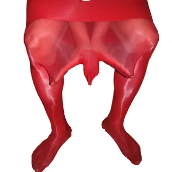 Сексуальные мужские 360 Бесшовных Чулок, Открытые носки-футляры, Маслянистые Блестящие Чулки, Сексуальные обтягивающие Колготки с петушиным кольцом, Карамельный цвет F18