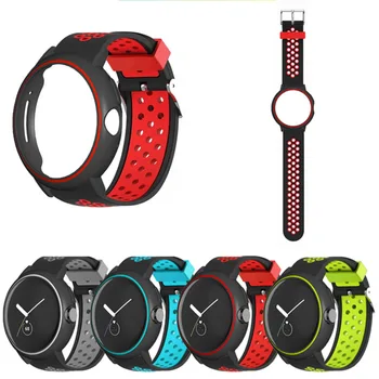 Силиконовый ремешок 2В1 для часов Google Pixel Watch, двухцветный защитный чехол, мягкий резиновый браслет, защитная крышка для часов из ТПУ