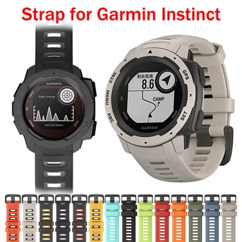 Силиконовый ремешок для смарт-часов Garmin Instinct, сменный ремешок 22 мм для Garmi Instinct, солнечный/киберспортивный/приливный браслет
