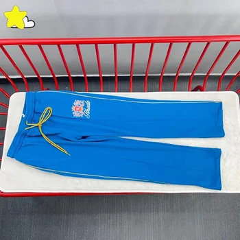 Синие Зеленые Красные спортивные штаны RHUDE Для Мужчин И Женщин, Высококачественные повседневные брюки Rhude с вышивкой логотипа и короны на шнурке