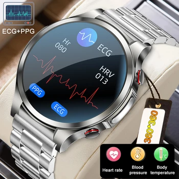 Смарт-часы ECG 360 * 360 для мужчин, измерение уровня глюкозы в крови, измерение здоровья, умные часы, Спортивные водонепроницаемые, Температура, Частота сердечных сокращений, Подарочная коробка