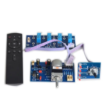 Собранный дистанционный регулятор громкости предусилителя с 4 способами переключения входного аудиосигнала + отключение звука для обновления платы усилителя HIFI
