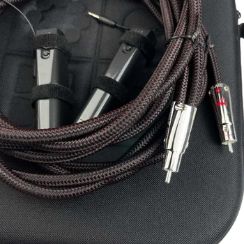 Соединительный кабель HiFi Audio FireBird Rca с массивным сердечником PSS из чистого серебра и посеребренным штекером из красной меди