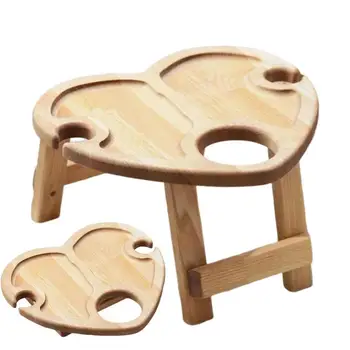 Стол Для закусок Для Пикника Столы Для Пикника На открытом воздухе Стол Для Пикника Портативный Складной Винный Столик Бамбуковый Стол Для Закусок Пляжный Столик Для Парка