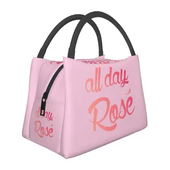 Сумки для ланча с розами на весь день, Розовые сумки для ланча для женщин, сумки для ланча для детей, сумка для еды, милая сумка для пикника, работы на открытом воздухе