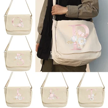 Сумки на плечо, женская универсальная сумка-мессенджер в стиле харадзюку с розовым цветком, многофункциональные сумки, большая вместительная сумка через плечо для подростков Ins