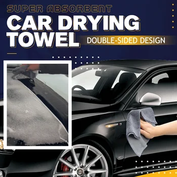 Супер впитывающее полотенце для сушки автомобиля из замши и кораллового бархата, двусторонняя ткань для чистки автомобиля, Универсальное полотенце для Авто, автомобильные аксессуары