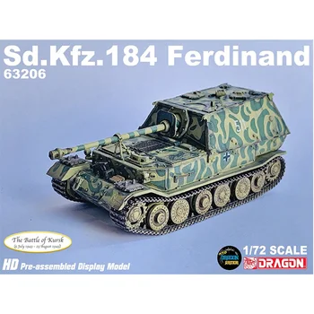 Танк Фердинанд в масштабе 1/72 Sd.Kfz.184 s.Pz.Jg.Abt.654, Курск 1943 Модель 63206 Готовое изделие Немецкое военное оружие Второй мировой войны