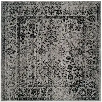 Традиционный коврик Wyatt, серый/черный, 12 'x 12' квадратный ковер Kuromi на заказ, Tapetes, молитвенный коврик, кухонные коврики для пола, Йеллоустоун