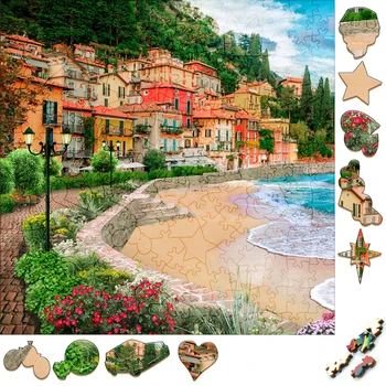 Удивительные Деревянные пазлы Итальянский пейзаж залива, Деревянная головоломка, Необычный Семейный интерактивный пазл, подарок для друзей