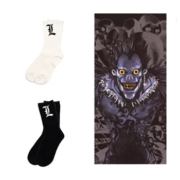 Хлопковые носки из аниме Death Note на Хэллоуин, трендовые носки с супергероями, Мультяшные носки для взрослых, Deathnote, реквизит, подарок