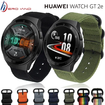Холщовый Нейлоновый Ремешок Для Huawei Watch GT2E Smart Watch Band 22 мм 20 мм Браслет Для Huawei Watch GT 2e 46 мм 42 мм Универсальный ремешок