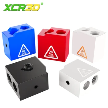 Части 3D-принтера XCR3D Volcano V2 Алюминиевый Нагреваемый Блок для Экструдера E3D Hotend V6 Силиконовый Носок Нагревательный Блок Термисторный Нагреватель