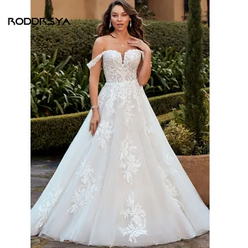 Элегантное свадебное платье RODDRSYA Boho Для женщин 2023, Кружевная аппликация в виде сердечка, Съемное платье с открытыми плечами Vestidos De Novia