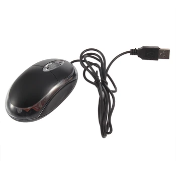 Эргономичный дизайн USB Проводная оптическая игровая мышь Maus Gamer LED для ноутбука DELL ASUS Черный