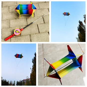 бесплатная доставка полиэтиленовый воздушный змей, летающие игрушки для детей, воздушные змеи, 3D воздушные змеи, вращающиеся воздушные змеи, струнная леска, леска для удочки, игрушки для воздушных змеев 