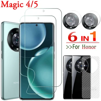 пеликула 6в1, Гидрогелевая пленка Для Защиты экрана Honor Magic5 Lite Magic4 Pro Защитная пленка Для Huawei Honor Magic 4 Ultimate Задняя пленка + Защита камеры Honor Magic 4 Pro 5G Пеликула Magic 5 Lite Hidrogel Glass