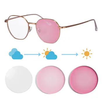 титановая оправа для очков, женские фотохромные очки, очки для близорукости, женские рецептурные фотохромные очки с диоптриями 1,5, близорукость