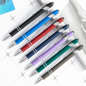 шариковая ручка 500 шт., металлический стилус, ручки с сенсорным экраном, шариковая ручка для письма, канцелярские принадлежности, школьные принадлежности